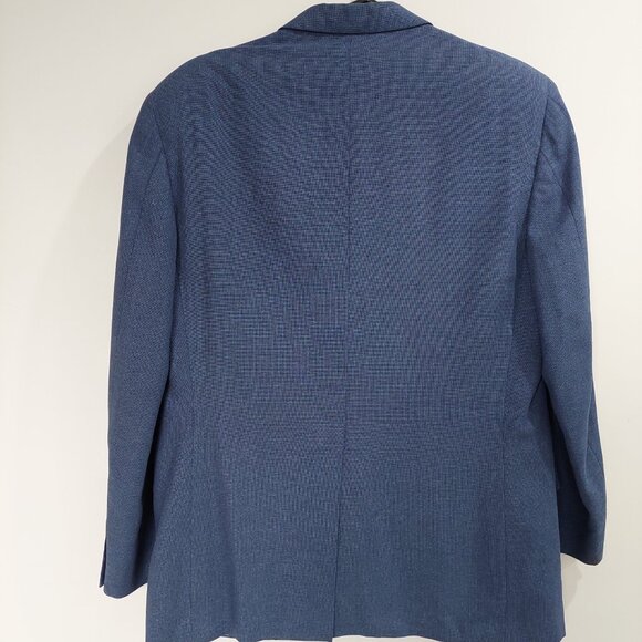 J.P Tilford Samuelsohn Harry Rosen Silk Wool Navy Blue Blazer Sz 42R - Picture 3 of 12